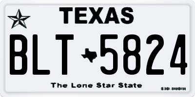 TX license plate BLT5824