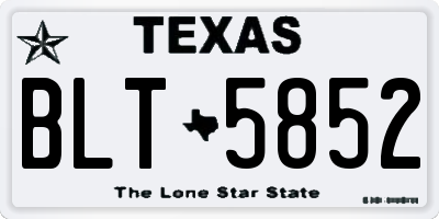 TX license plate BLT5852
