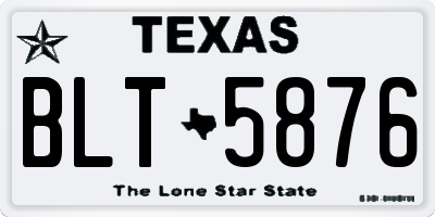 TX license plate BLT5876