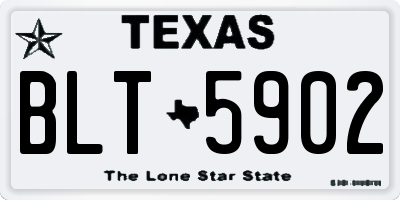 TX license plate BLT5902