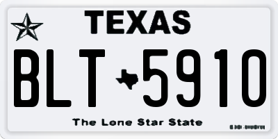 TX license plate BLT5910
