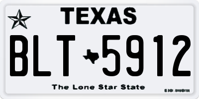 TX license plate BLT5912