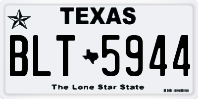 TX license plate BLT5944