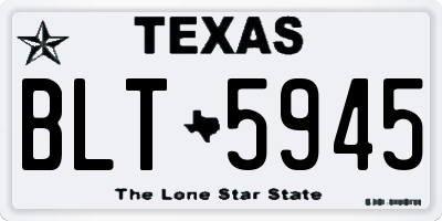 TX license plate BLT5945