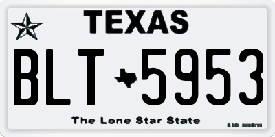 TX license plate BLT5953