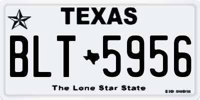 TX license plate BLT5956