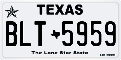 TX license plate BLT5959