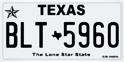 TX license plate BLT5960