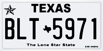 TX license plate BLT5971