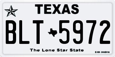TX license plate BLT5972