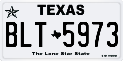 TX license plate BLT5973