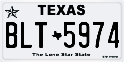 TX license plate BLT5974
