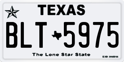 TX license plate BLT5975