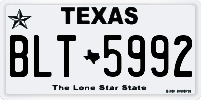 TX license plate BLT5992