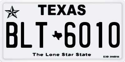 TX license plate BLT6010
