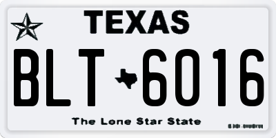 TX license plate BLT6016
