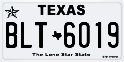TX license plate BLT6019