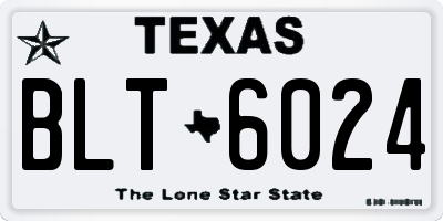 TX license plate BLT6024