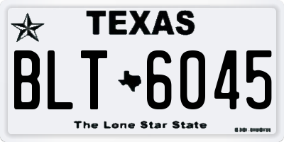TX license plate BLT6045