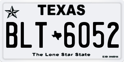 TX license plate BLT6052
