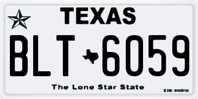 TX license plate BLT6059