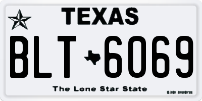 TX license plate BLT6069