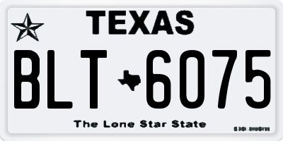 TX license plate BLT6075
