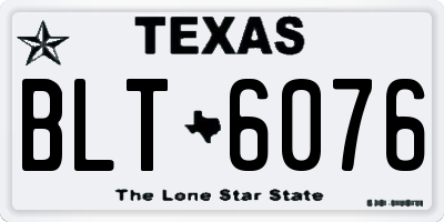 TX license plate BLT6076