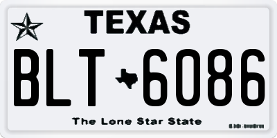 TX license plate BLT6086