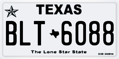 TX license plate BLT6088