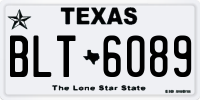 TX license plate BLT6089