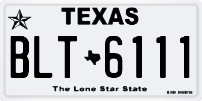 TX license plate BLT6111