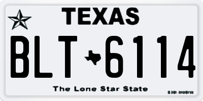TX license plate BLT6114