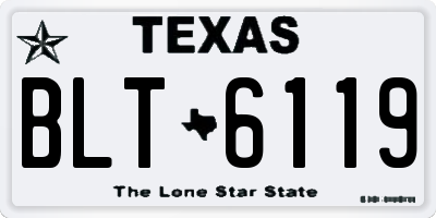 TX license plate BLT6119