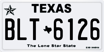 TX license plate BLT6126