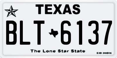 TX license plate BLT6137