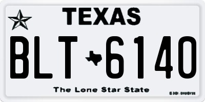 TX license plate BLT6140
