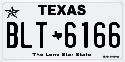 TX license plate BLT6166