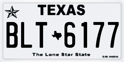 TX license plate BLT6177