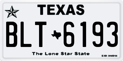TX license plate BLT6193