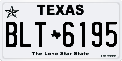 TX license plate BLT6195