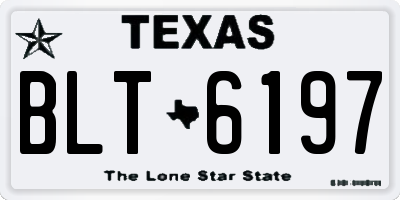 TX license plate BLT6197