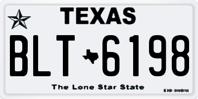 TX license plate BLT6198