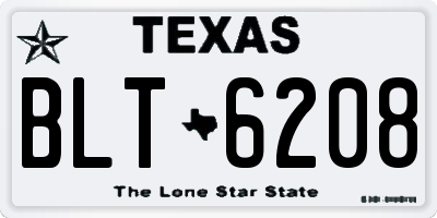 TX license plate BLT6208
