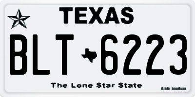 TX license plate BLT6223