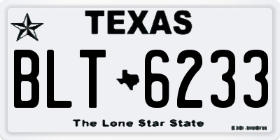 TX license plate BLT6233