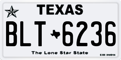 TX license plate BLT6236