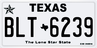 TX license plate BLT6239