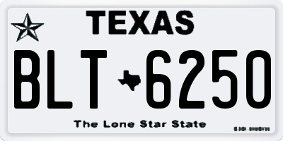 TX license plate BLT6250