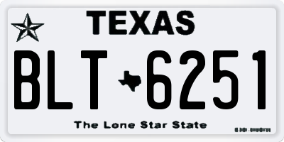 TX license plate BLT6251